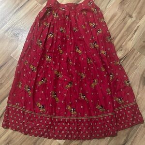 VTG 90s Chaus equestrian-themed Pleated Skirt Sz 8
